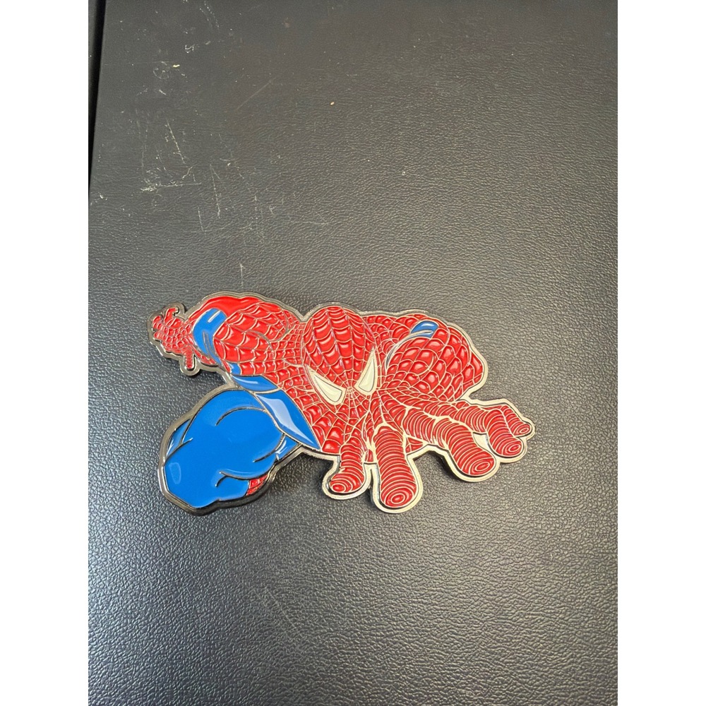 Marvel Spider-Man Belt Buckle Unisex OS Red Blue Y2K Enamel Superhero Action